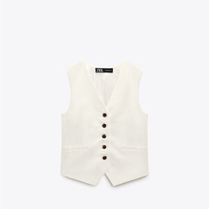 Zara Linen Waistcoat